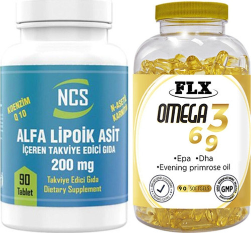 L-Carnitine Q10 90 Tablet & Flx Omega 3-6-9 90 Tablet
