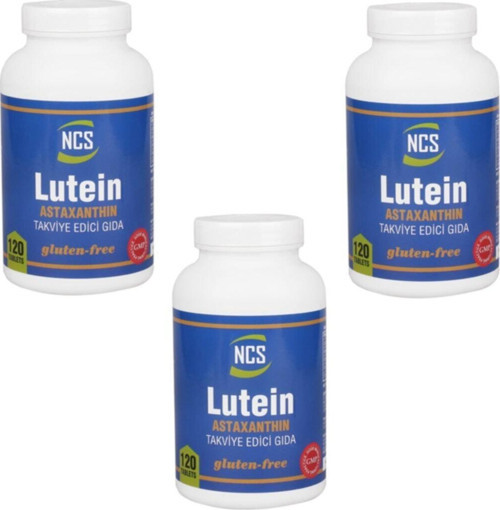 Lutein 15 Mg Astaxanthin (Astaksantin) 12 Mg 120 Tablet 3 Kutu