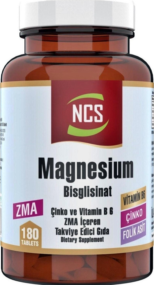 Zma 180 Tablet Çinko Folic Acid Vitamin B 6 Magnezyum Bisglisinat