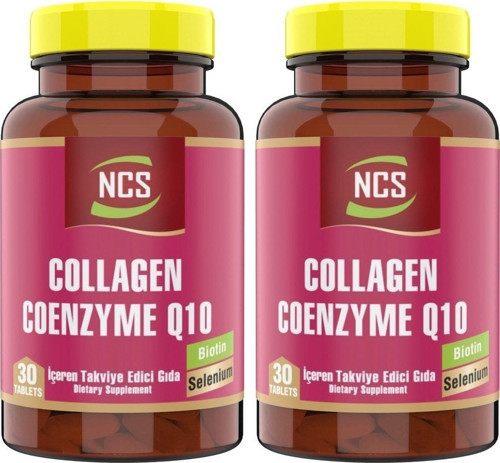 Collagen 2000 Mg Coenzyme 200 Mg 2 Kutu 60 Tablet Zinc Biotin Selenium
