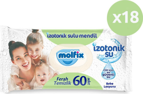 Izotonik Sulu Islak Mendil Ferah Temizlik 60'lı 18*60 1080 Yaprak