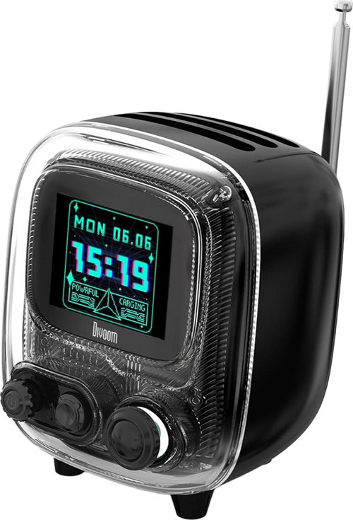 Tiivoo-2 FM Radyolu Mini Bluetooth Hoparlör, Kablosuz Piksel Ekranlı Retro Taşınabilir Ses Bo