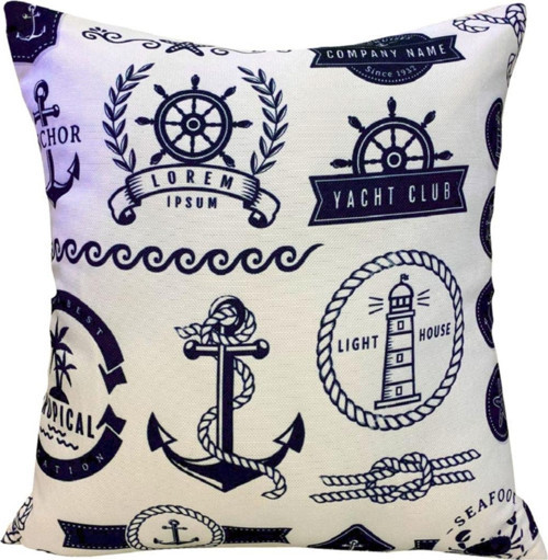 Dekoratif Kırlent Kılıfı-Yacht Club