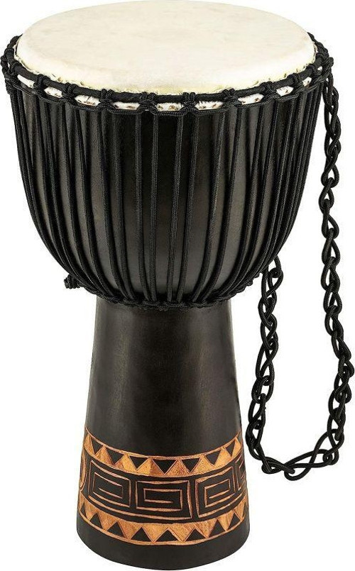 HDJ1-XL Carving African Style 13\" Djembe (Dark Brown)