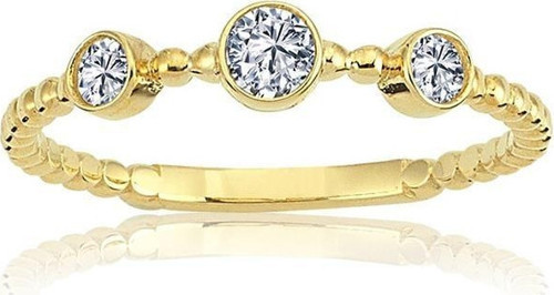 Tria Gümüş Yüzük - 925 Ayar Gümüş Güverseli Swarovski Taşlı Minimal Kadın Yüzük - Eşe Hediyelik