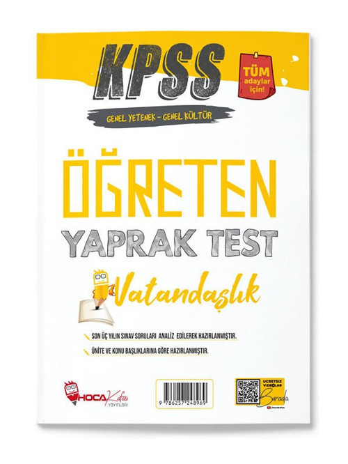 Hoca Kafası Yayınları KPSS Vatandaşlık Öğreten Yaprak Test