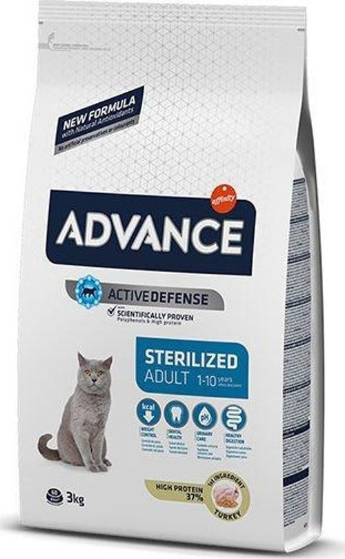 Sterilised Hindili Kısırlaştırılmış Yetişkin Kedi Maması 3 Kg - Farmapets