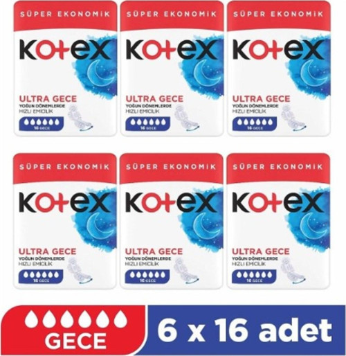 Ultra Quadro Süper Gece 16'lı 6 Paket 96 Adet