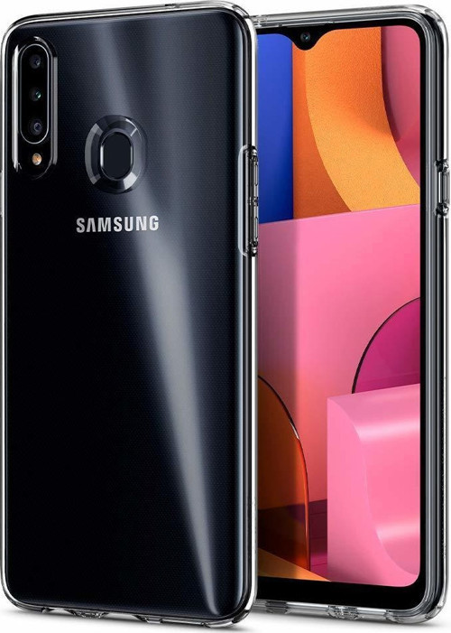 Galaxy A20s ile Uyumlu Kılıf Liquid Crystal Crystal Clear