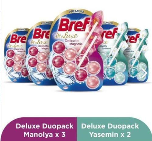 WC Deluxe Duopack Katı Tuvalet Bloğu 3 Manolya + 2 Yasemin 5 x 2'li Paket