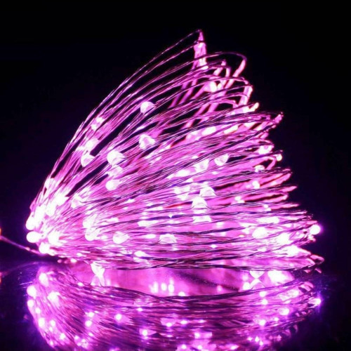 10 Metre Pembe Pilli Led Işık Canlı Pembe Işık Ip65 Su Geçirmez Sevgililer Gününe Özel Pembe Led Işık