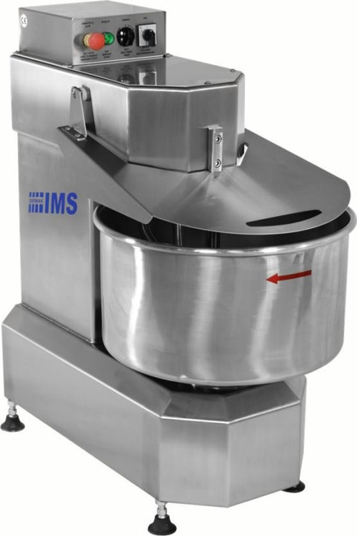 ISM 35-VE CR Spiral Hamur Yoğurma Makinası 35 Lt Kazan 15 Kg Un Kapasiteli Hız Kontrollü Krom Gövde 220v/3p/50hz