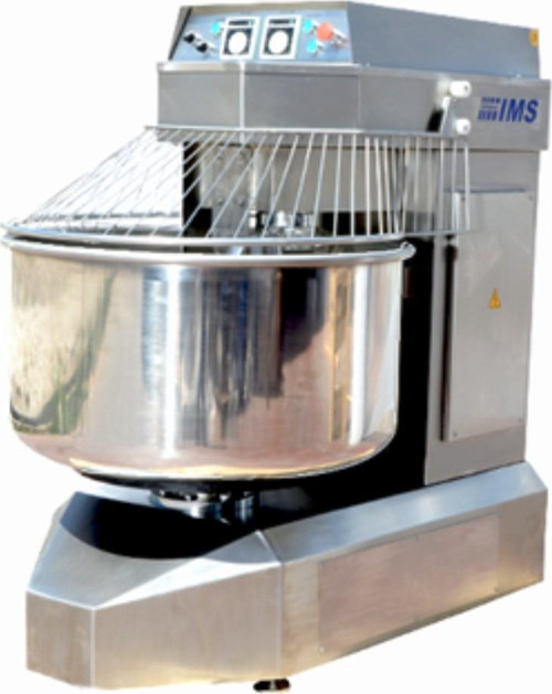 ISM 250-32S CR Spiral Hamur Yoğurma Makinası 250 Lt Kazan İki Yönlü Kazan 100 Kg Un Kapasiteli İki Devirli İki Yöne Dönen Kazan Krom Gövde 380v/3p/50hz