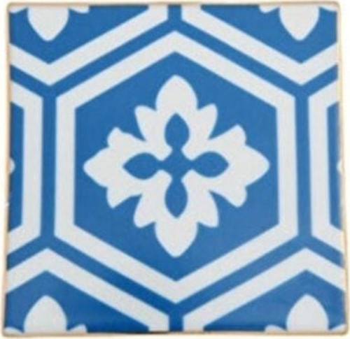 Morocco Desen 2 Mavi Bardak Altlığı 10x10 Cm