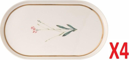 Botanical Kayık Tabak 16X28cm 4'lü 04ALM007654