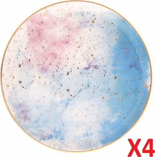 Cosmos Desen Düz Tabak 24cm 4'lü 04alm006669