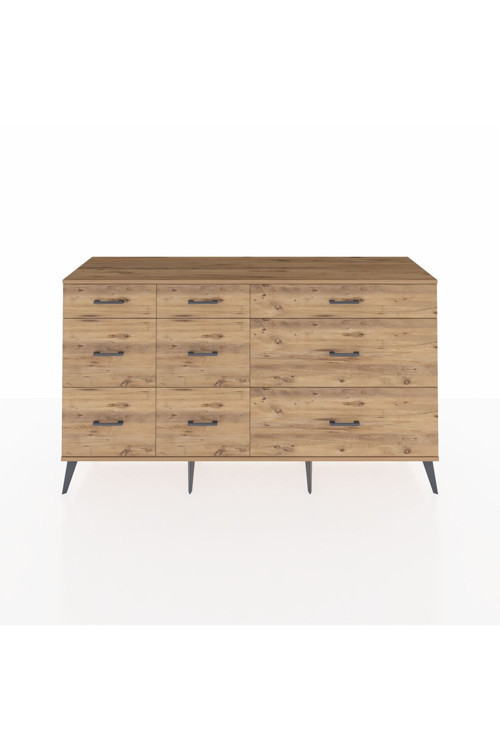Hyperion Konsol 9 Çekmeceli 176 x 44 x 99 cm Antrasit - Çam