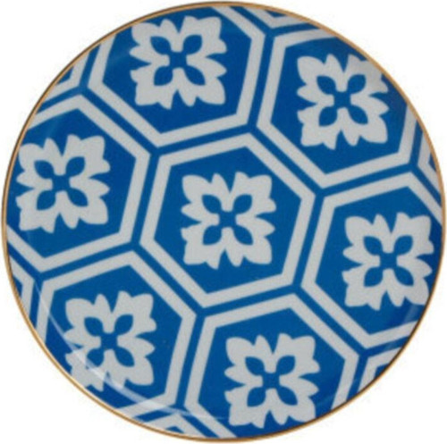 Morocco Desen2 Mavi Düz Tabak 20cm