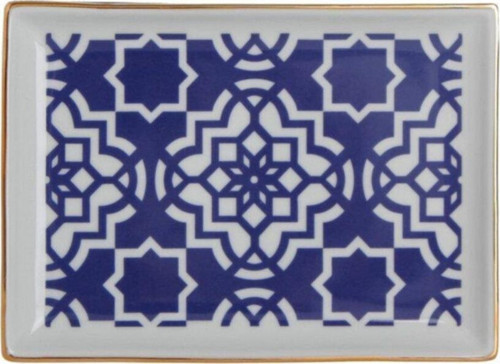Morocco Kahvaltı Tabağı Desen7 Mor 18x13cm