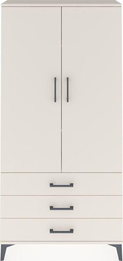 Arges Dolap 3 Raflı 3 Çekmeceli 2 Kapaklı 88 x 30 x 182 cm Aytaşı - Aytaşı