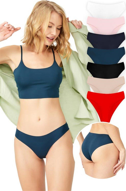 Basic İz Yapmayan Lazer Kesim Kadın Bikini Külot 7'li Paket