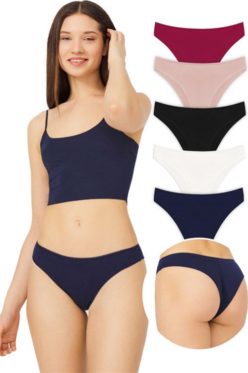 Pamuklu Basic Kadın Brezilya Külot 5'li Paket