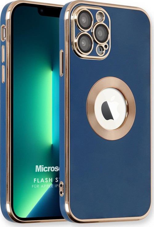 Apple iPhone 13 Pro Kılıf Flash Stamp Lacivert
