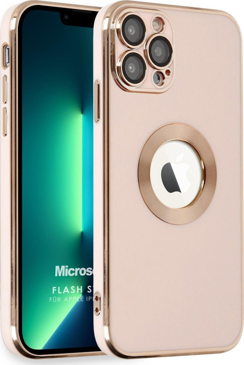 Apple iPhone 13 Pro Kılıf Flash Stamp Rose Gold