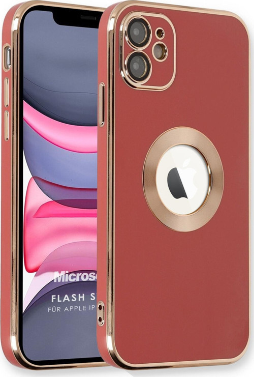 Apple iPhone 12 Kılıf Flash Stamp Kırmızı
