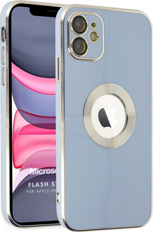 Apple iPhone 12 Kılıf Flash Stamp Mavi