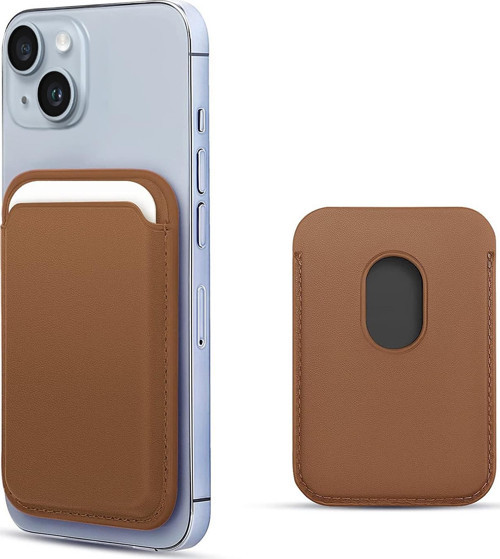 Apple iPhone 14 Leather Wallet MagSafe Kahverengi