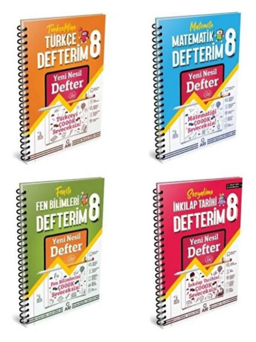 Arı Yayıncılık 8.sınıf Defter Set (4 Kitap)