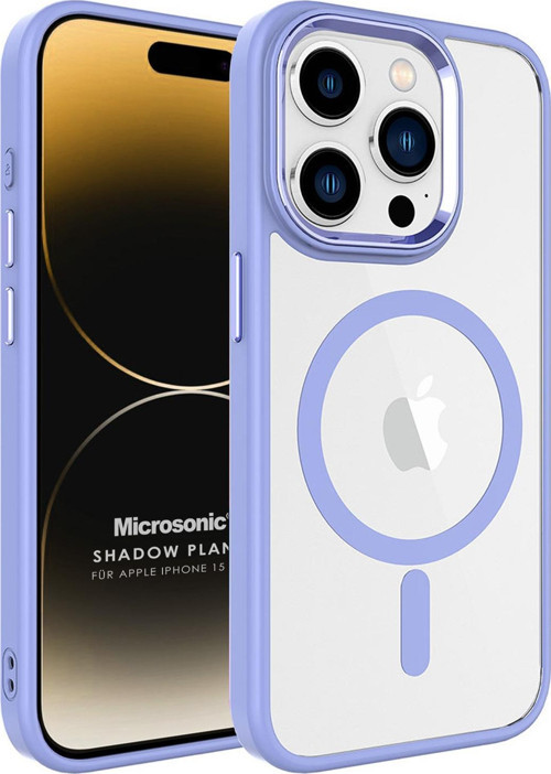 Apple iPhone 15 Pro Kılıf MagSafe Shadow Planet Lila