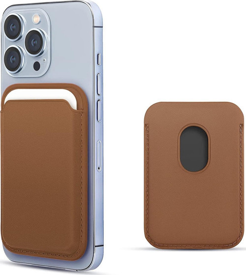 Apple iPhone 15 Pro Leather Wallet MagSafe Kahverengi