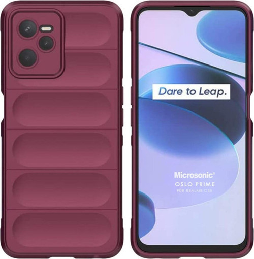 Realme C35 Kılıf Oslo Prime Bordo