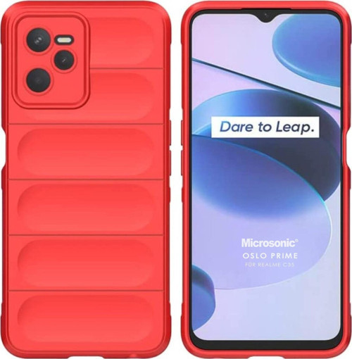 Realme C35 Kılıf Oslo Prime Kırmızı