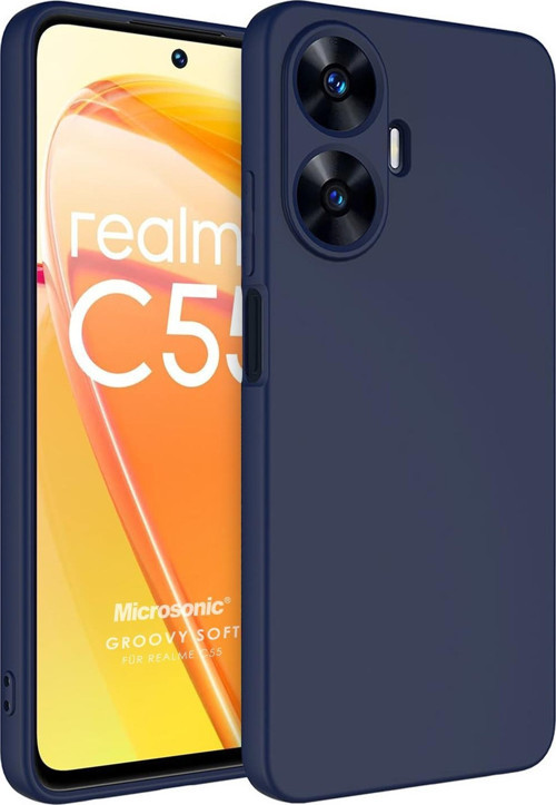 Realme C55 Kılıf Groovy Soft Lacivert