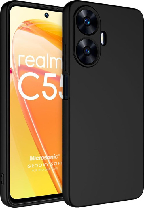 Realme C55 Kılıf Groovy Soft Siyah
