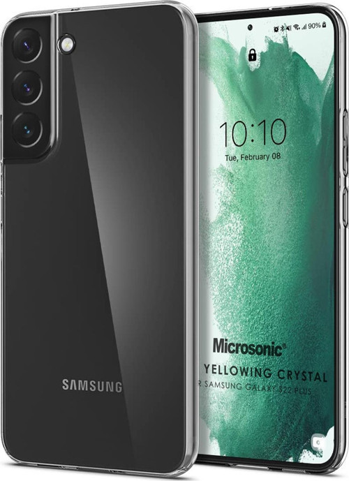 Samsung Galaxy S22 Plus Kılıf Non Yellowing Crystal Clear Sararma Önleyici Kristal Şeffaf