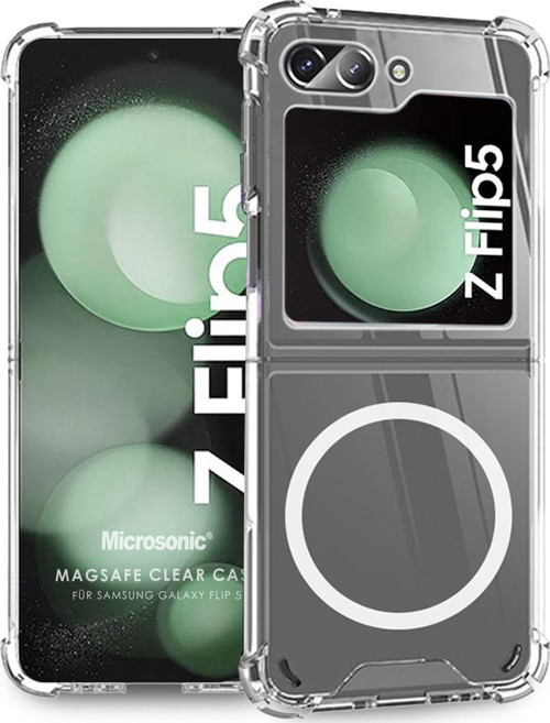 Samsung Galaxy Z Flip 5 Kılıf MagSafe Clear Soft Şeffaf