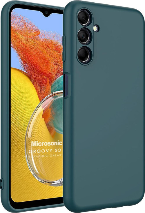 Samsung Galaxy M14 Kılıf Groovy Soft Koyu Yeşil