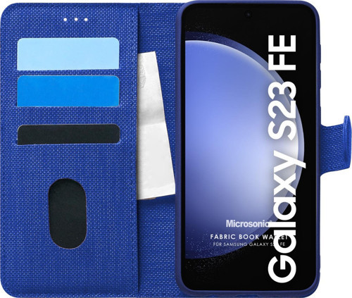 Samsung Galaxy S23 FE Kılıf Fabric Book Wallet Lacivert