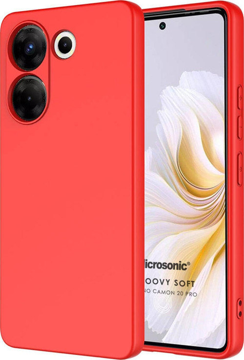 TECNO Camon 20 Kılıf Groovy Soft Kırmızı