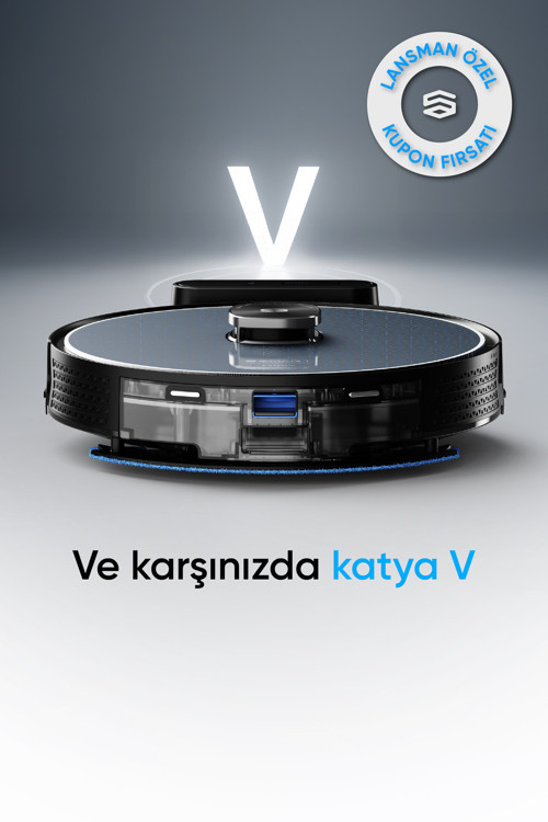 katya V Akıllı Robot Süpürge 10000Pa Güçlü Emiş Gücü 6400mAh Yüksek Batarya
