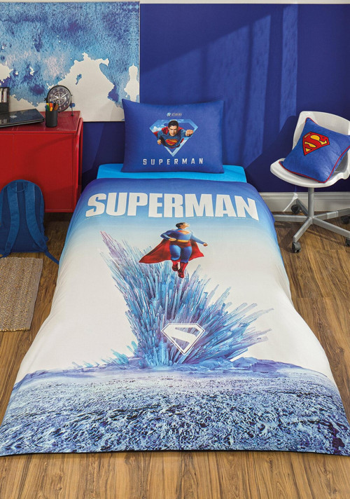 Superman Genesis Tek Kişilik Lisanslı Lastikli Çarşaf Çocuk Nevresim Takımı