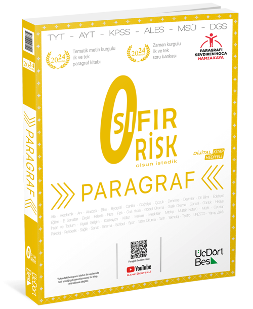 ÜçDörtBeş Yayınları Paragraf Sıfır Risk