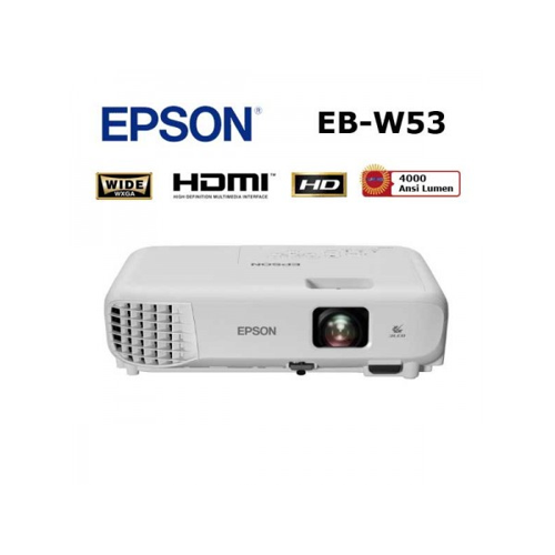 EB-W53 WXGA 1280x800 4000 Ansı HDMI Projeksiyon – Kompakt ve Yüksek Performanslı Görüntüleme