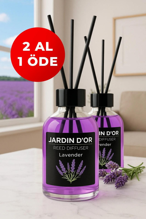 Lavanta Çubuklu Oda Kokusu 50 ml x2 adet Lavender Reed Diffuser