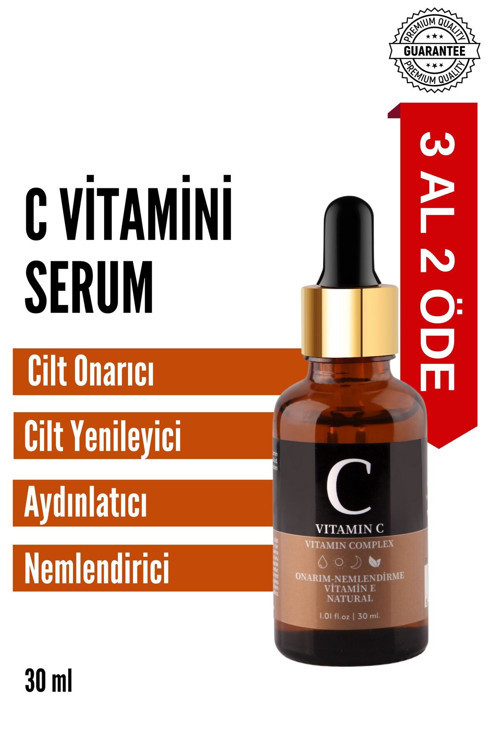 C Vitamini Cilt Bakım Serumu Aydınlatıcı Ve Ton Eşitleyici Hyaluronic Acid Içeren Serum 30 ml