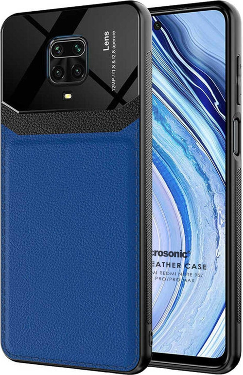 Xiaomi Redmi Note 9 Pro Max Kılıf Uniq Leather Lacivert